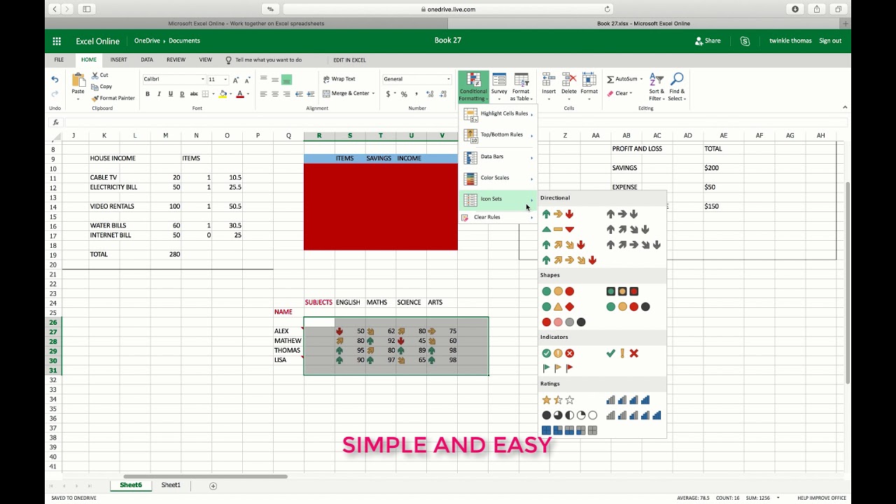 How To Use Icon Sets Conditional Formatting Presets In Excel Online