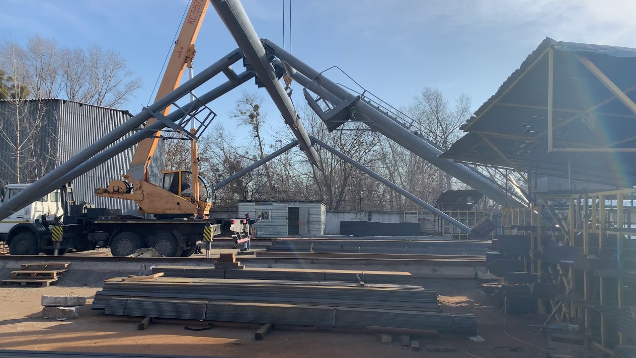 Монтаж козлового крана - YouTube