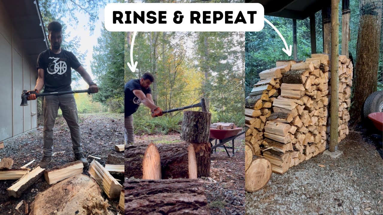 Learn To Split Firewood In 5 Minutes! - YouTube