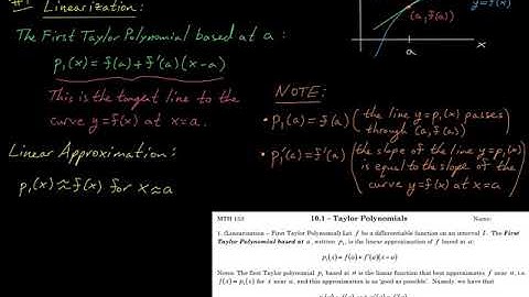 Taylor Polynomials   #1 Linear Approximation