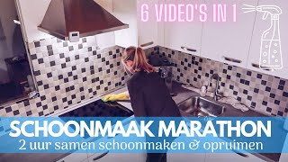 SCHOONMAAK MARATHON | 2 uur lang schoonmaken & opruimen met 6 video's in 1 | Clean with me | screenshot 2