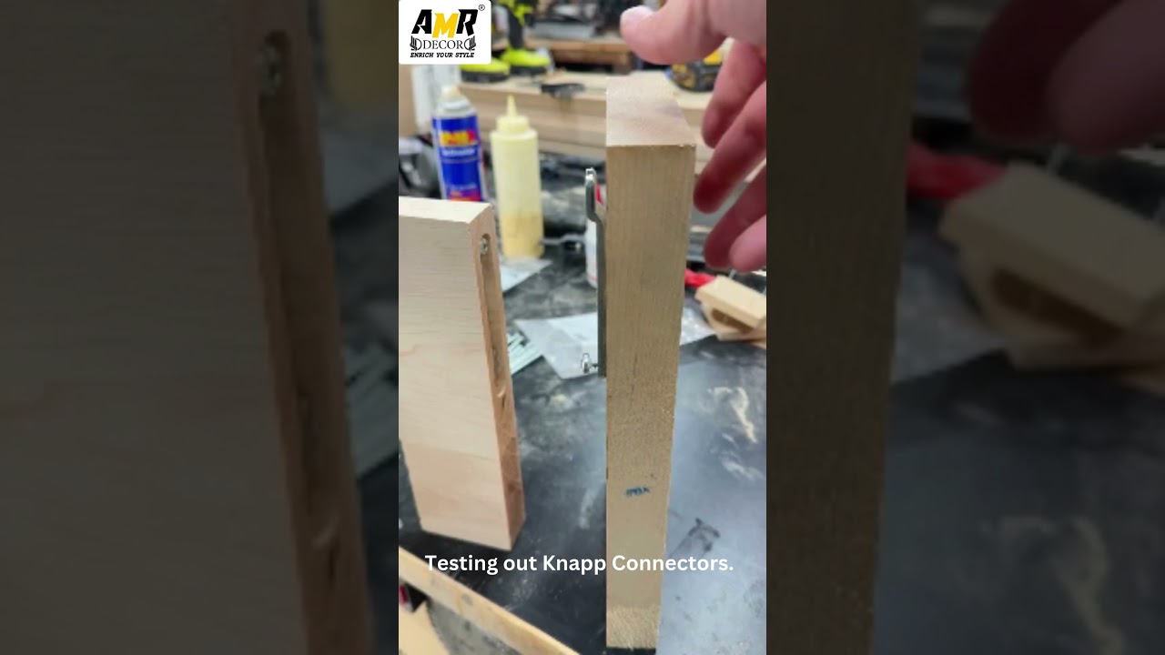 Testing out Knapp Connectors | AMR Decor | #particleboard #furniture #wpcpanel