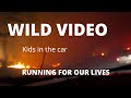 -#WILDFIRE- CAR IS ENGULFED IN FLAMES WITH KIDS IN THE BACKSEAT  #CRAZYVIDEO #SCARY #NEARDEATH