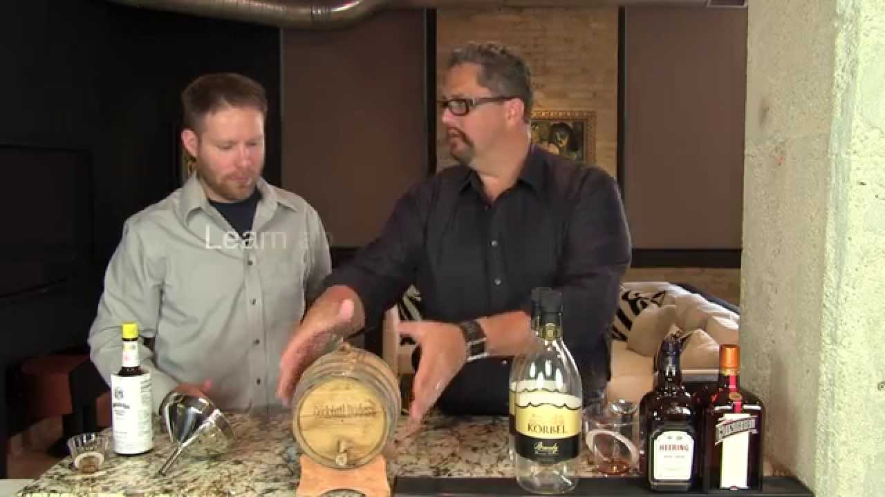 Barrel-Aged Brandy Old Fashioned from the Cocktail Dudes - YouTube