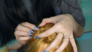ASMR Lice Check & Scalp Inspection 💆‍♀️ (2 Ver. Inaudible Whisper/No Talking)