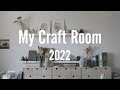 My Craft Room 2022 / Desk Tour, Craft Organization Ideas & Inspiration, How I Store Stamps & Papers!