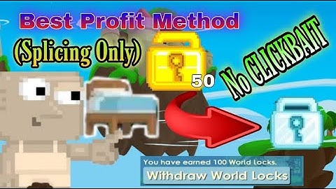 BEST Profit In GROWTOPIA!! 50WLS To 1 Diamond Lock! [Only Splicing] | Lazy Profit (No Clickbait)