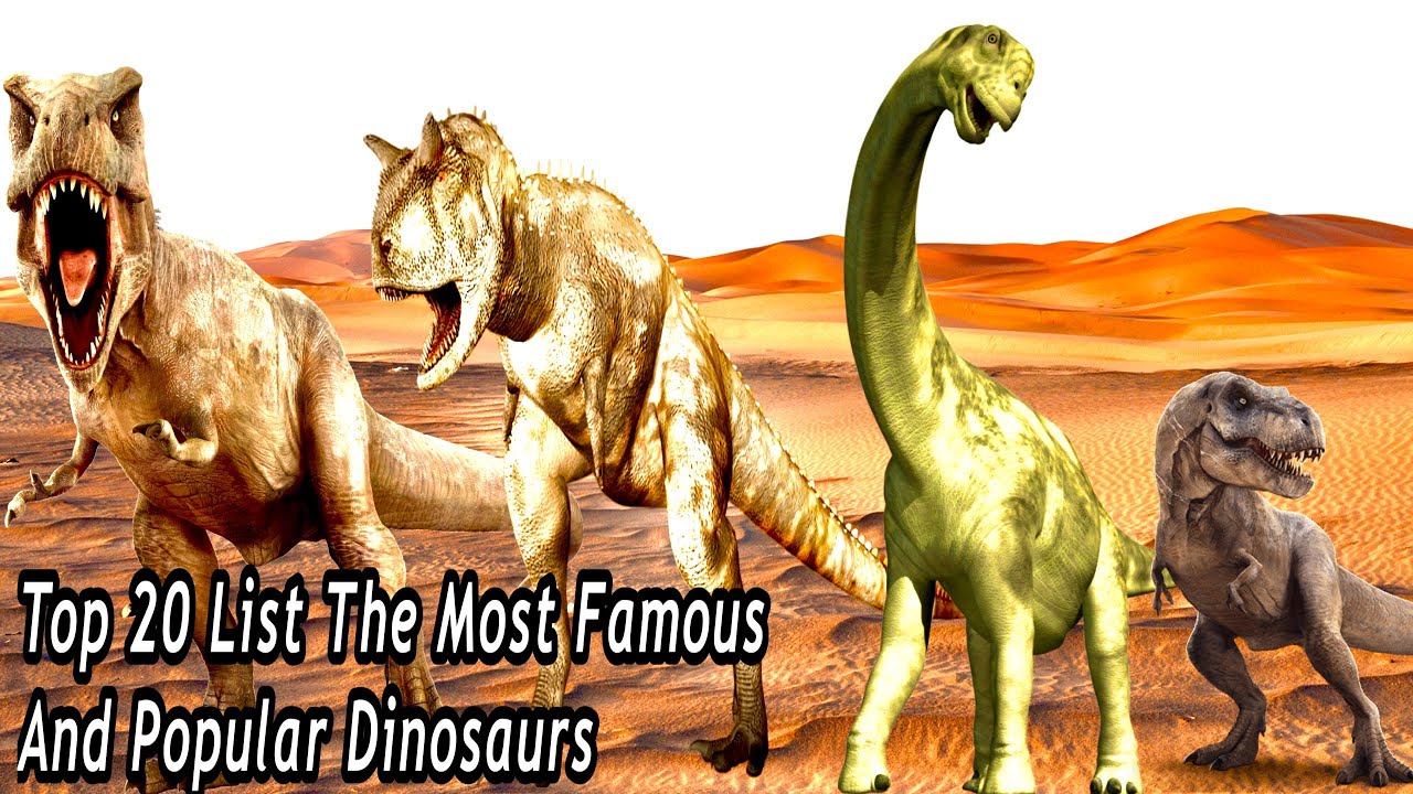 Top 20 List Of The Most Famous / Popular Dinosaurs YouTube