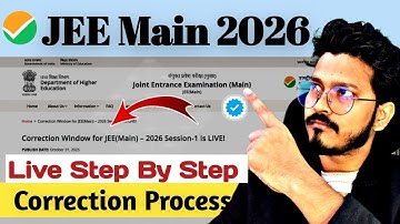 🔴Live NTA Correction ✅ 2026 JEE Main Step By Step Form Correction 🤯| jee edit/ modify Application