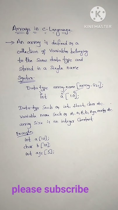 Array in C language//short//Suma study centre - YouTube