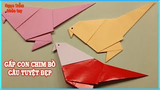 HƯỚNG DẪN CÁCH GẤP CON CHIM BỒ CÂU BẰNG GIẤY MÀU TRANG TRÍ CỬA SỔ NHÀ BẠN