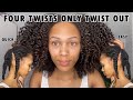 4 Twist Twist Out On Natural Hair | Quick &amp; Easy Natural Hair Styling
