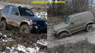 Mitsubishi Pajero Off road !!! Manual vs Automatic