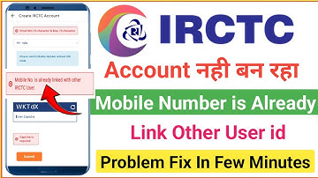 irctc mobile number is already registered problem | mobile number is already linked other irctc user