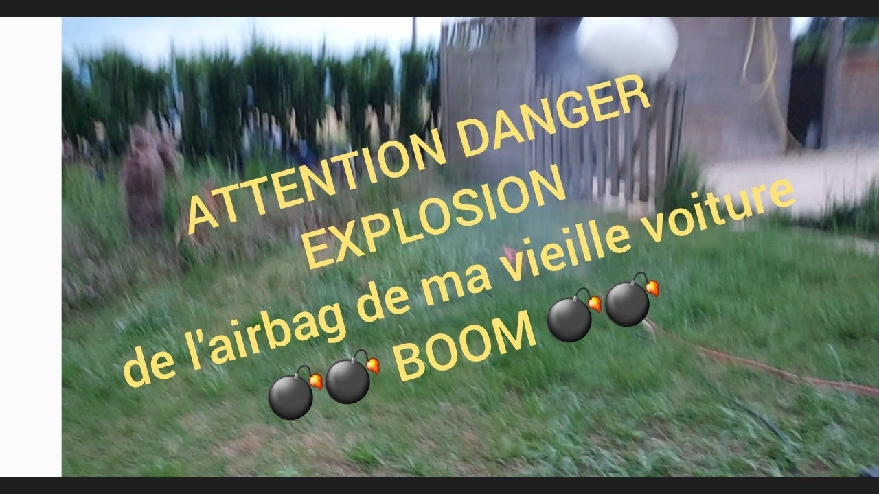 💣 ATTENTION DANGER 💣⚠️🧨 Explosion de l 'airbag de ma vieille voiture !!! BOOM !!! jour 8 YouTube