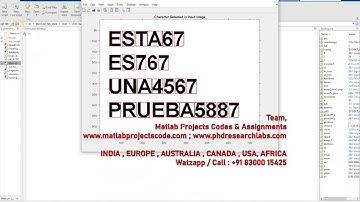 OCR CHARACTER RECOGNITION MATLAB CODE www.matlabprojectscode.com