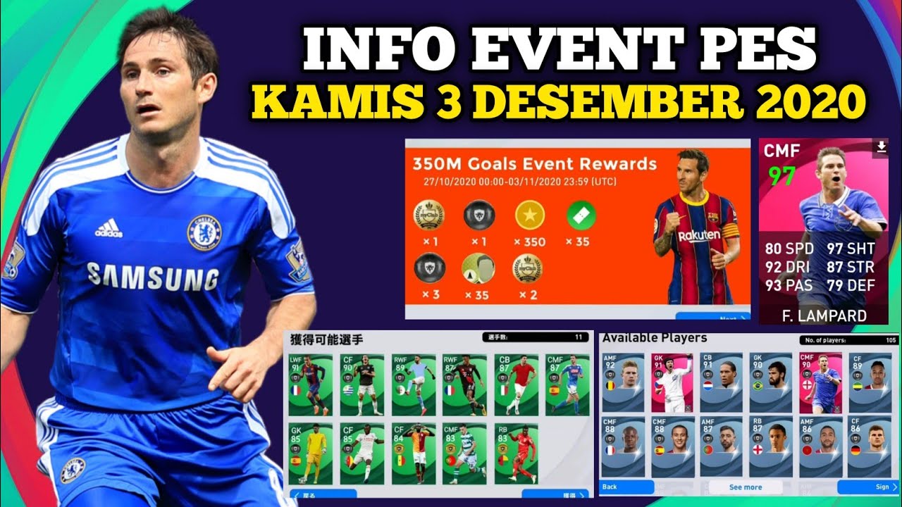 INFO EVENT PES KAMIS 3 DESEMBER 2020 || PES 2021 MOBILE