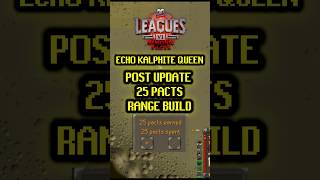 ECHO KQ + UPDATE ON LEAGUES OPINION! #osrs #runescape #shorts #oldschoolrunescape #osrsleagues