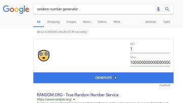 Google Random Number Generator Easter Egg