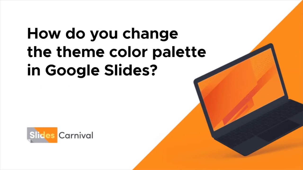 How do I change the theme color palette in Google Slides?