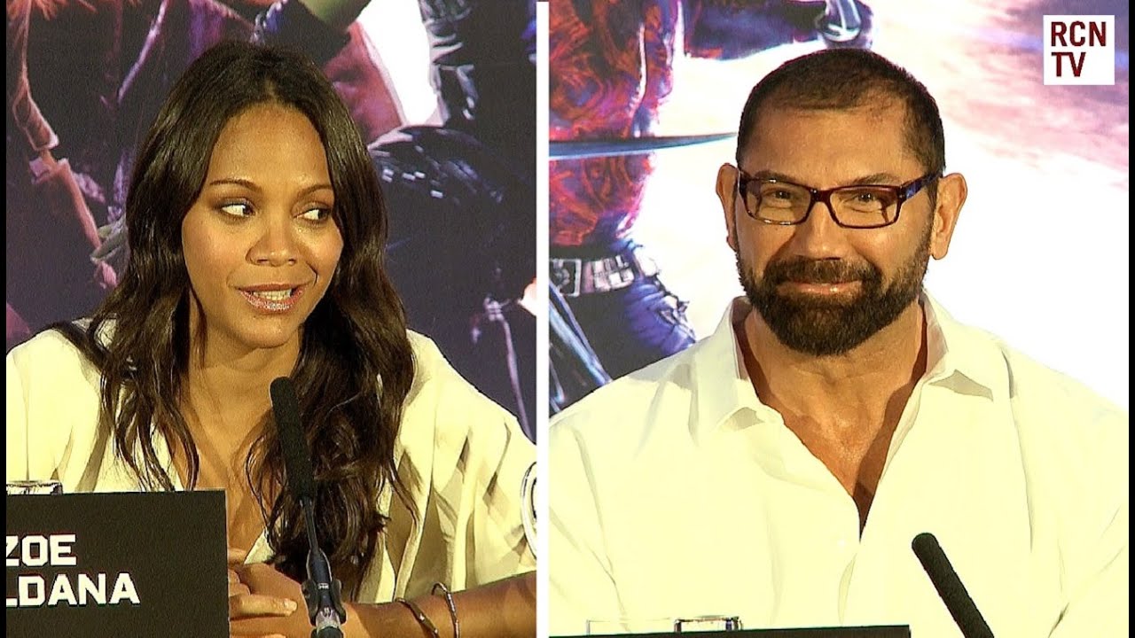 Zoe Saldana & Dave Bautista - Alien Make Up - Guardians of the Galaxy Premiere