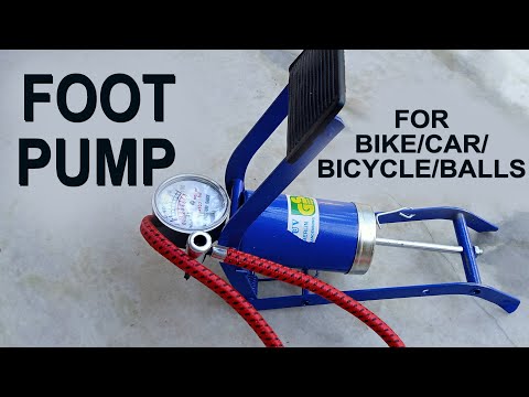 Foot Pump For Car And Bike Tyres -  Portable Tyre Air Pump