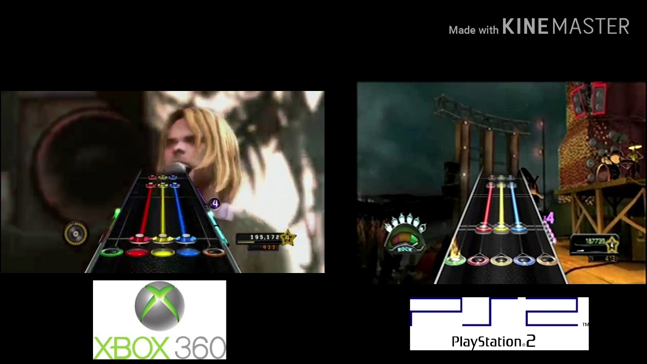 Guitar Hero 5 Xbox 360 Vs Playstation 2 Youtube