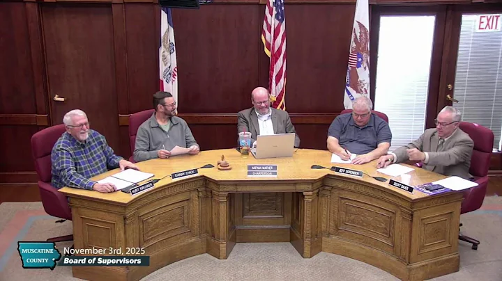 November 3rd, 2025 Muscatine County Board Meeting