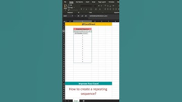 How to create a repeating sequence? #excelshortcuts #excelshorts #shorts