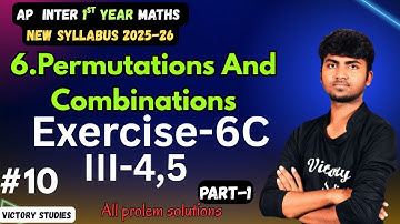 Permutations and Combinations Class 11 | Chapter 6 Exercise 6 c in telugu | Class 11 maths exe 6.c|