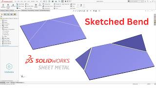 How to Use Sketched Bend Feature | Solidworks Sheetmetal Tutorial | Sketched Bend | CADable