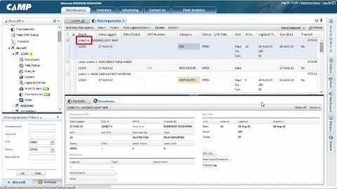 CAMP MTX: Maintenance Discrepancies