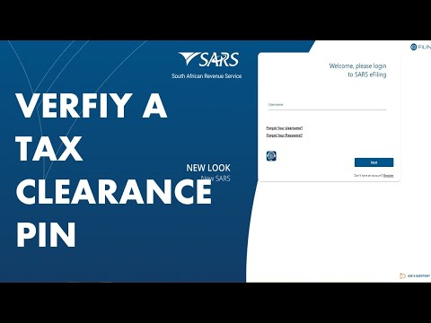 How to verify a tax clearance PIN on SARS Efiling (Efiling tutorial South Africa)