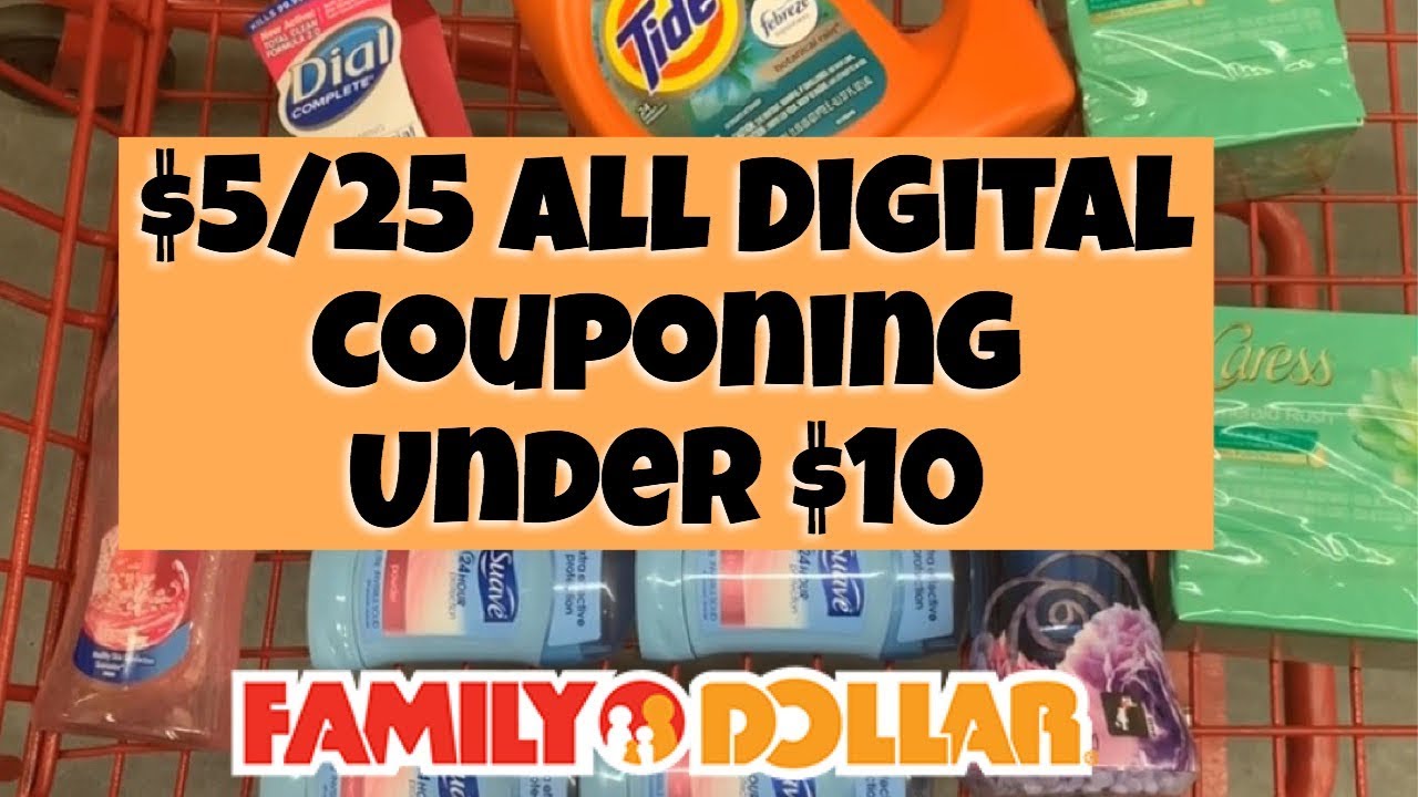 Family Dollar $5/$25 EASY All Digital Couponing + FREE Clearance Item | 5/17-5/18 - YouTube