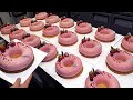 압도적인 비쥬얼! 블링블링 산딸기 무스 링 케이크 / Beautiful! Giant Ring Raspberry Mousse Cake