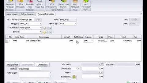 10  Cara Input Pesanan Penjualan Tutorial Program Toko iPos 4 0