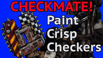 How to Paint CRISP Checkers on SMALL Models!!! 🏁