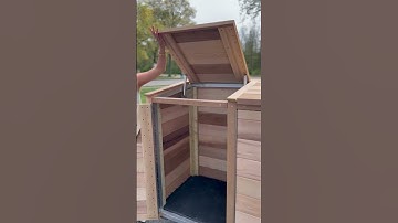 Clear Cedar Trash Enclosure