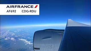 Full Flight (4k) | CDG-RDU | AF 692 | B777-2 | Premium Economy