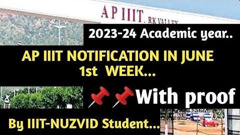 #iiit_notification_2023_ap //AP IIIT NOTIFICATION IN JUNE 1st Week // IIIT ADMISSIONS 2023-2024