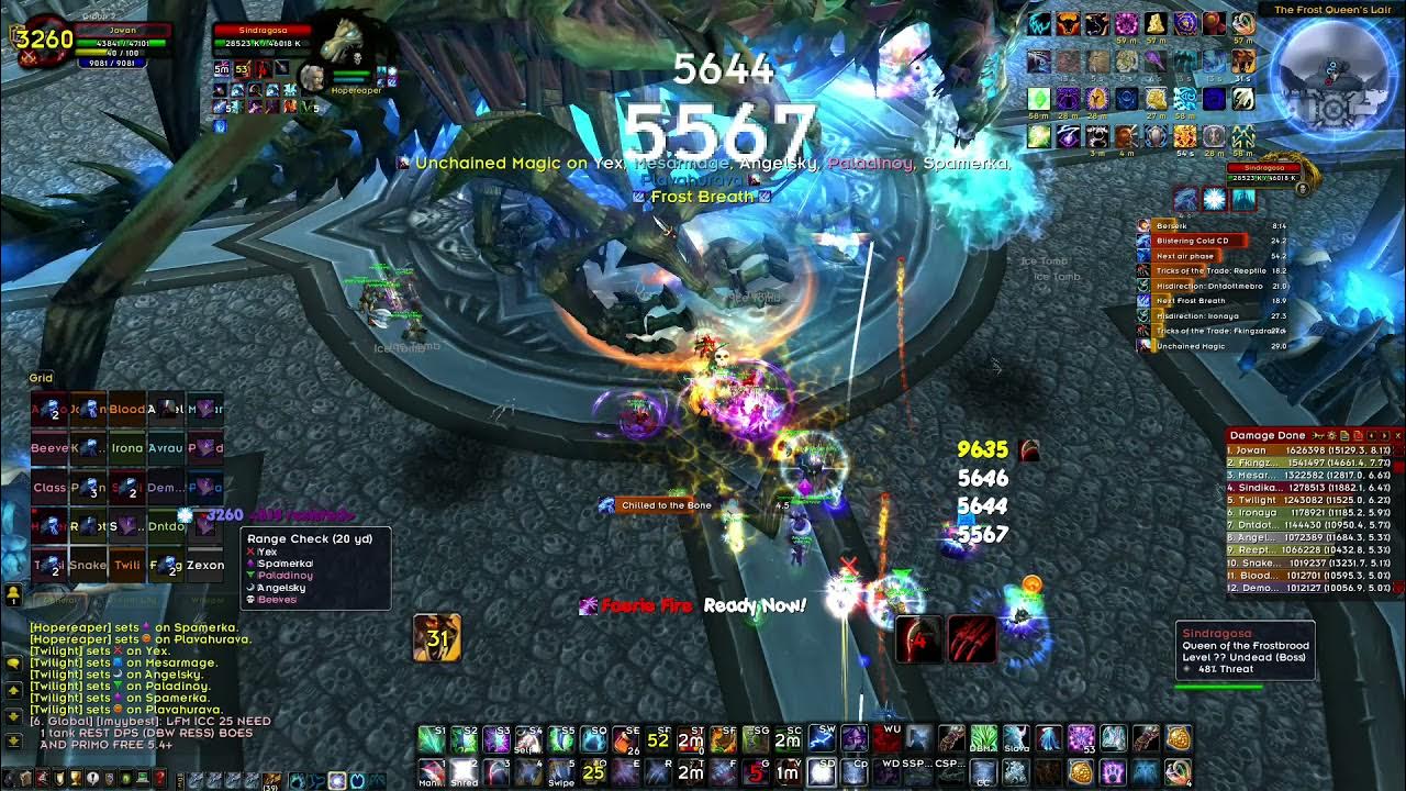 Warmane Wotlk Feral Cat Dps Sindragosa 25HC POV YouTube
