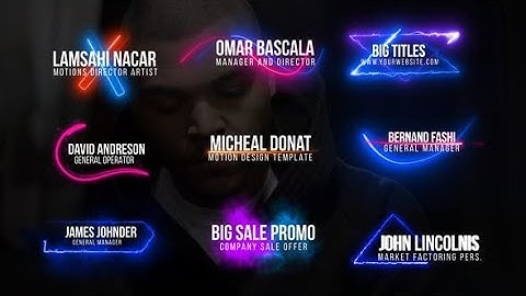 Neon Lower Thirds AFTER EFFECTS Template Videohive 31122925