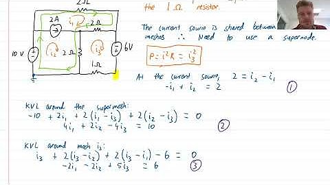 EG1012 Week 6 Video 3 - Problem solving example using a supermesh
