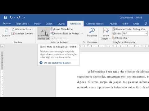 Inserir notas de rodapé e notas de fim - Suporte da Microsoft