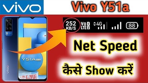 Vivo y51a mein Net Speed kaise Show kare, How to Show Net Speed in Vivo y51a