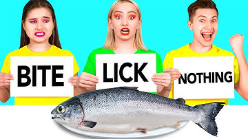 Bite, Lick or Nothing Challenge | Prank Wars by HAHANOM Challenge