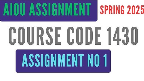 AIOU Code 1430 Solved Assignment No. 1 | Spring 2025 | Business Statistics | Level: BBA, B.Com, BA