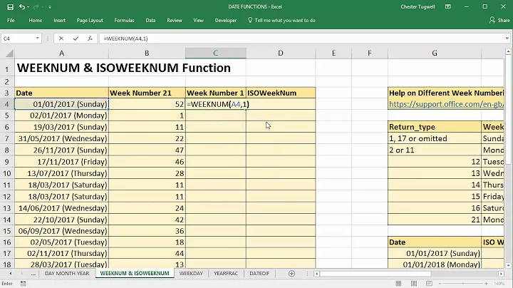 Use Excel To Convert Date To Week Number Using WEEKNUM and ISOWEEKNUM - DayDayNews