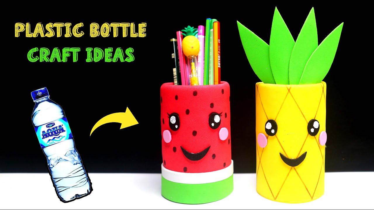 Cara Mudah Membuat Tempat Pensil Buah Buahan Dari Botol Plastik Bekas Ide Kreatif Botol Bekas Youtube