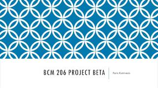 Bcm206 Project Beta